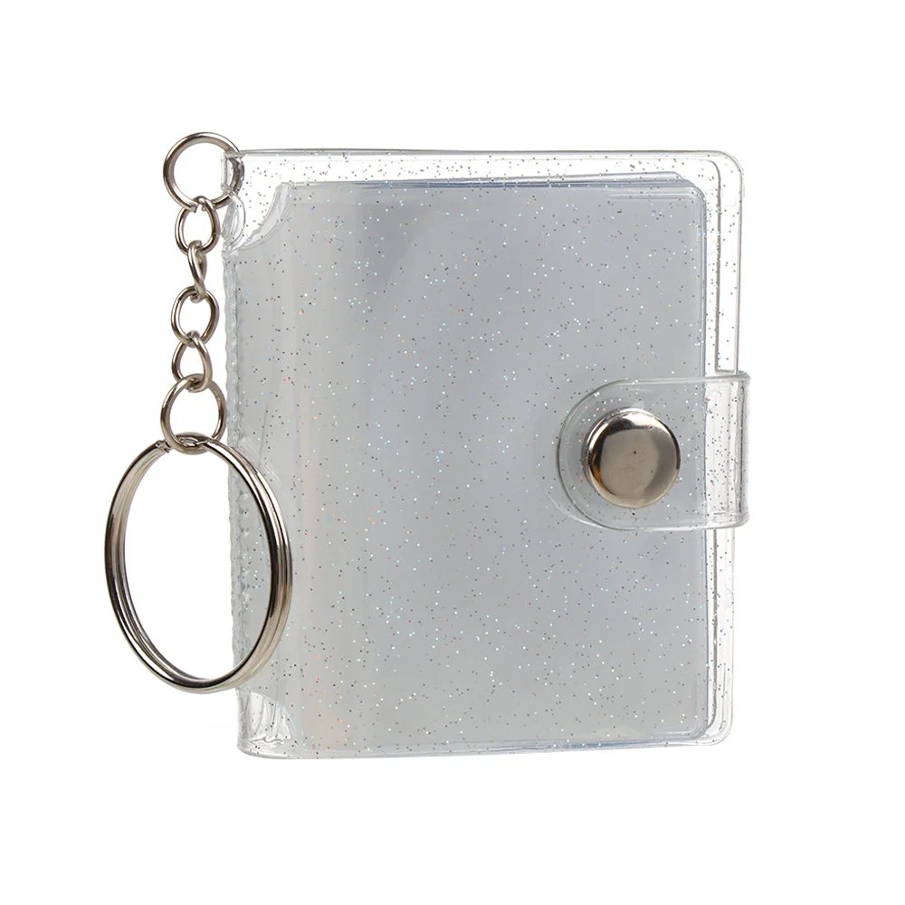 Mini Photo Pockets Albums Photos Cards 2 Inch DIY Holder Receipt Holder Key Chain Stationery Portable Accessories PVC Photo Card