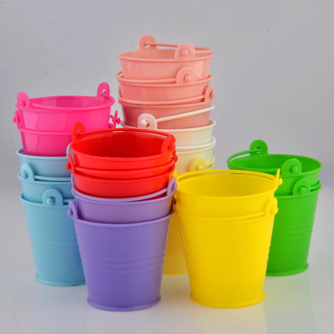 20pcs Mini Buckets Candy Box Birthday Party Decoration Baby Shower Gift Boxes Wedding Party Halloween Christmas Supplies