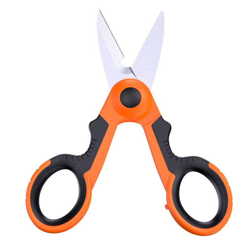 420 Stainless Steel Fishing Scissor Accessories Electrician Portable Scissors Plier Cut PE Braid Line Lure Carp Fishing Tools