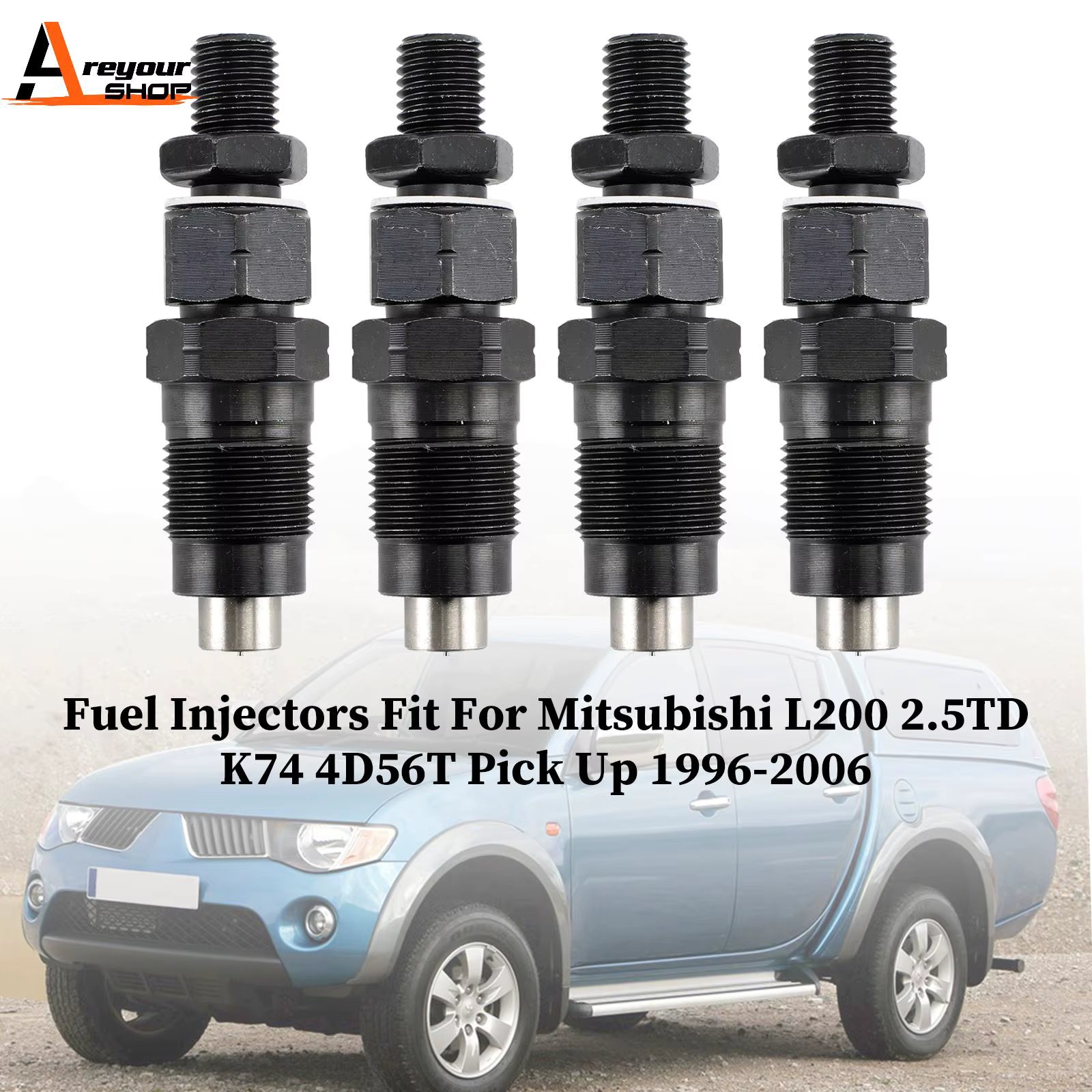 Areyourshop 4PCS Fuel Injectors MD196607 for Mitsubishi L200 L400 Pick Up Diesel 105148-1311 Car Accessories
