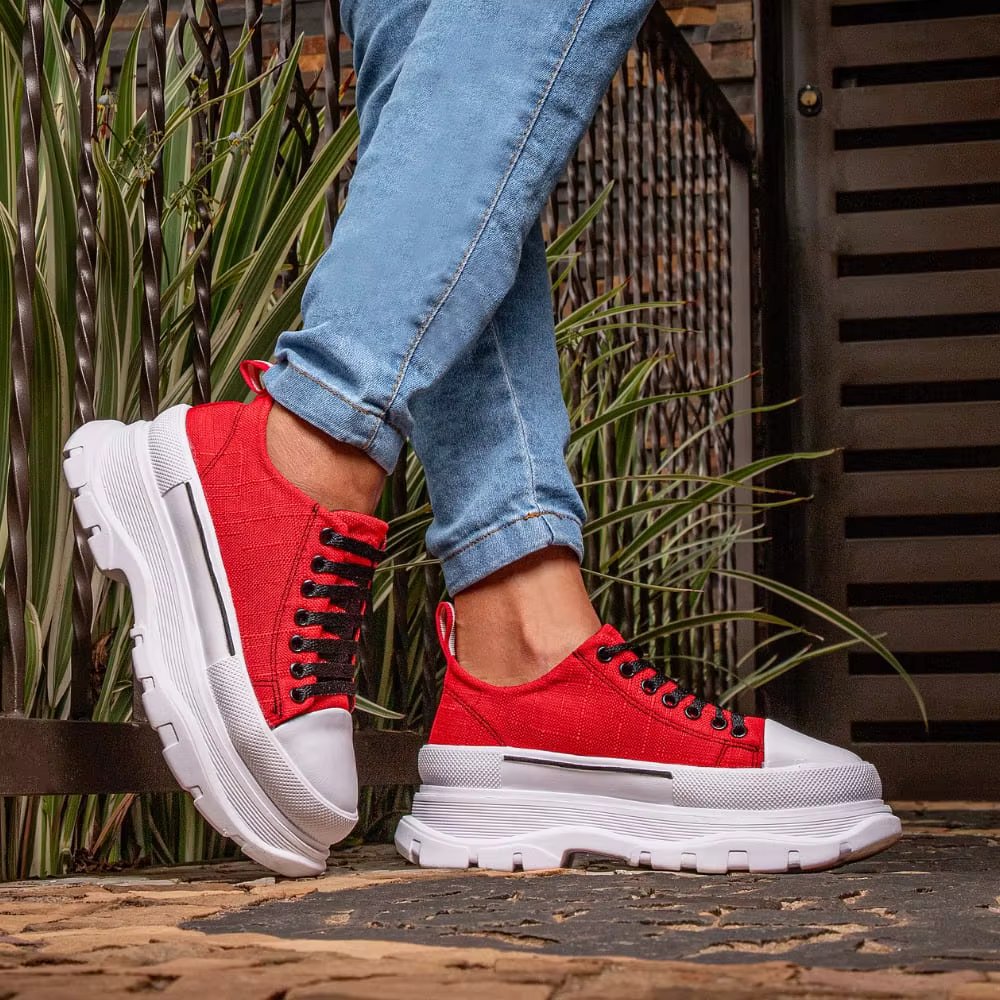 Tenis Casual Feminino GuGi Sola Plataforma Micro Expandida Macia 620-GG