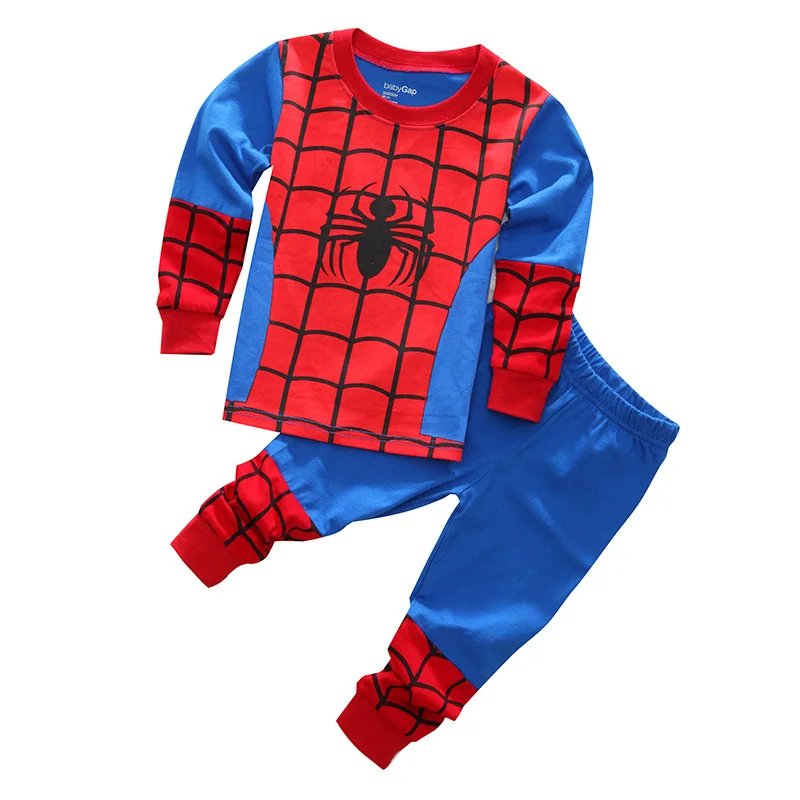 New Children's Pyjamas Iron Man Set Kids Sleepers Hero Collection Set Boys Girls Cartoon Long Sleeve Sleepwear 2-7T