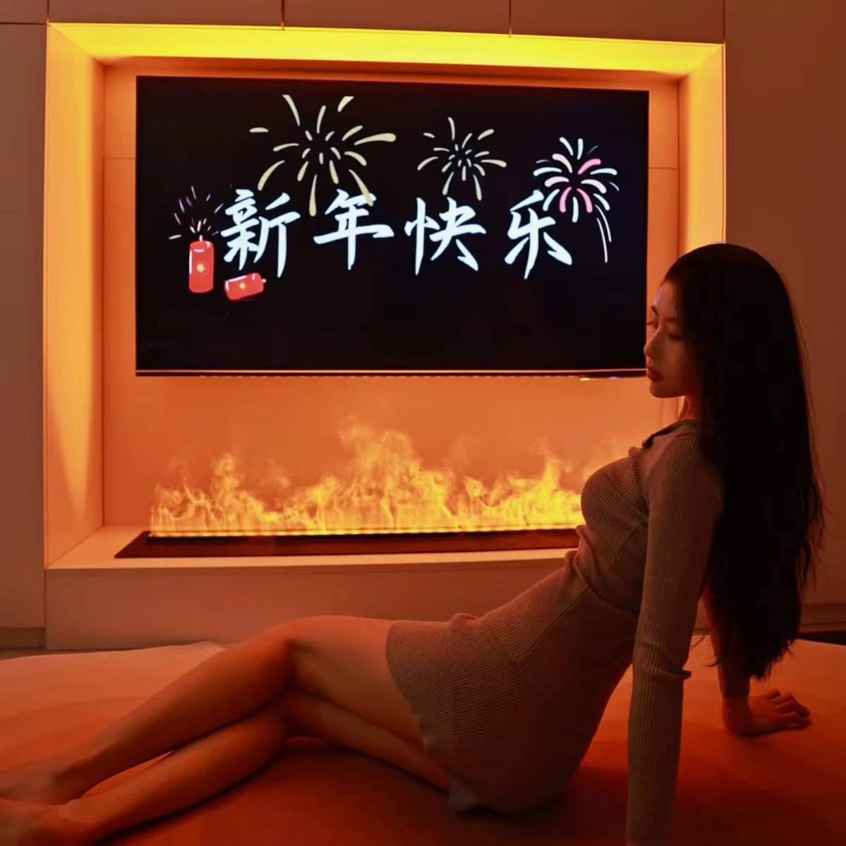 5 Years Warranty Length  water steam atomized electric fireplace led fog fire machine