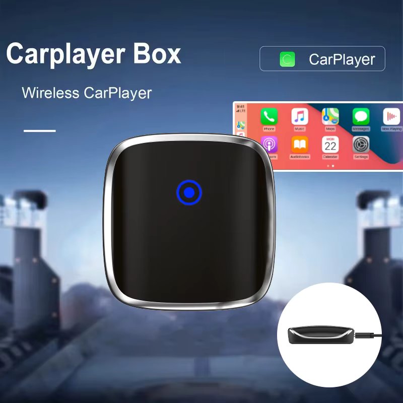 New Wireless Carplay Adapter for iPhone Carplay Android Auto 2-in-1 Plug and Play WiFi6 Bluetooth 5.4 Carplay Box
