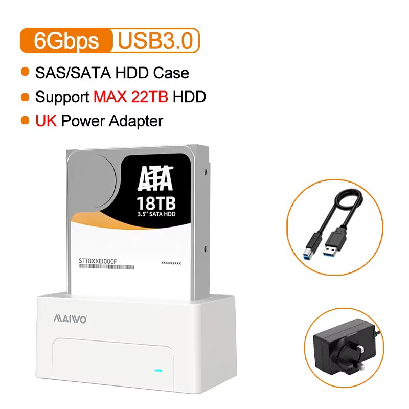 White UK Plug