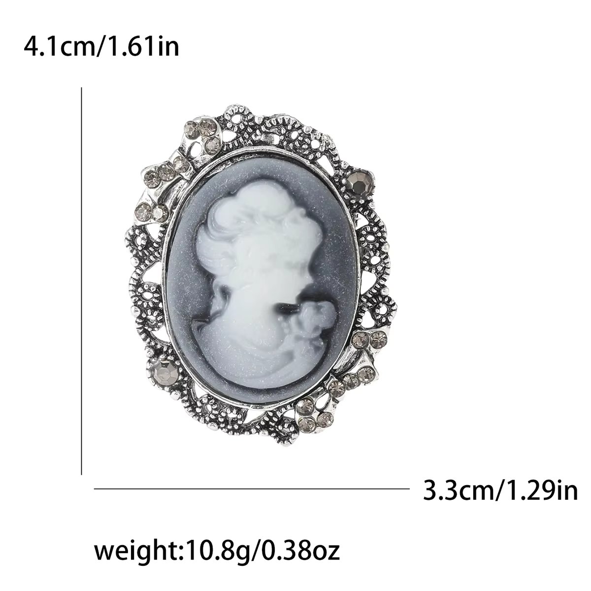 Pearl Beautiful Girl Head Brooches for Women Enamel Ladies Pin Event Party Backpack Decoration Clothes Accessories