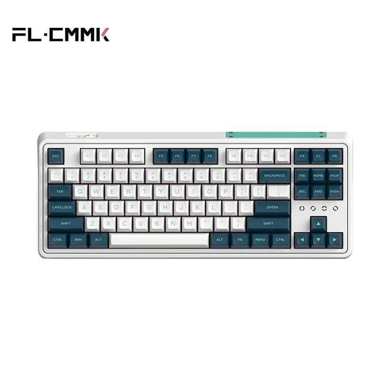FL·ESPORTS CMK87-SAM Three-Mode Keyboard Full-Key Hot Swap 87-Key 2.4G Wireless Bluetooth Wired Mechanical Keyboard PBT Keycap