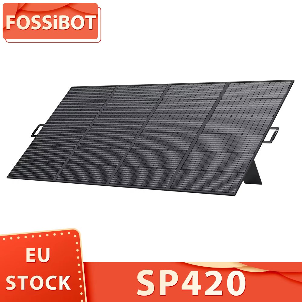 FOSSiBOT SP420 420W Portable Fordable Solar Panel, 23.4% Conversion Efficiency, IP67 Waterproof