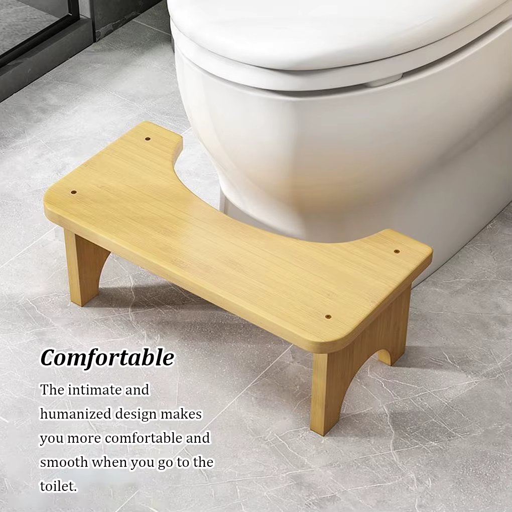 NEW Bamboo Toilet Stool Waterproof Non Slide Poop Seat Children Pregnant  Old People Foot Restroom Closestool Squat Bench