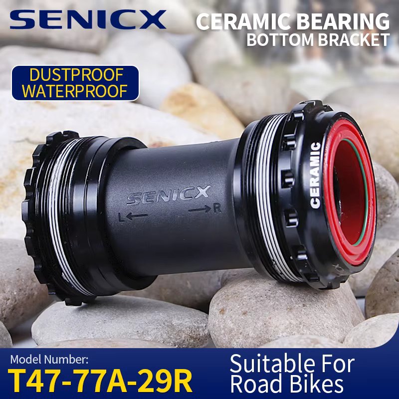 SENICX Ceramic Central Movement T47A-DUB 77mm Bicycle Bottom Bracket Fit for SRAM DUB Road Integrated Crankset Better Dustproof