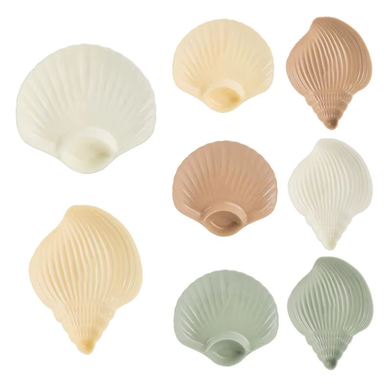 Plastic Tray Serving Dish Conch Seashell Design Photo Prop Dinner Plate Fruit Plate Trinket For Beach Party Wedding Dropship