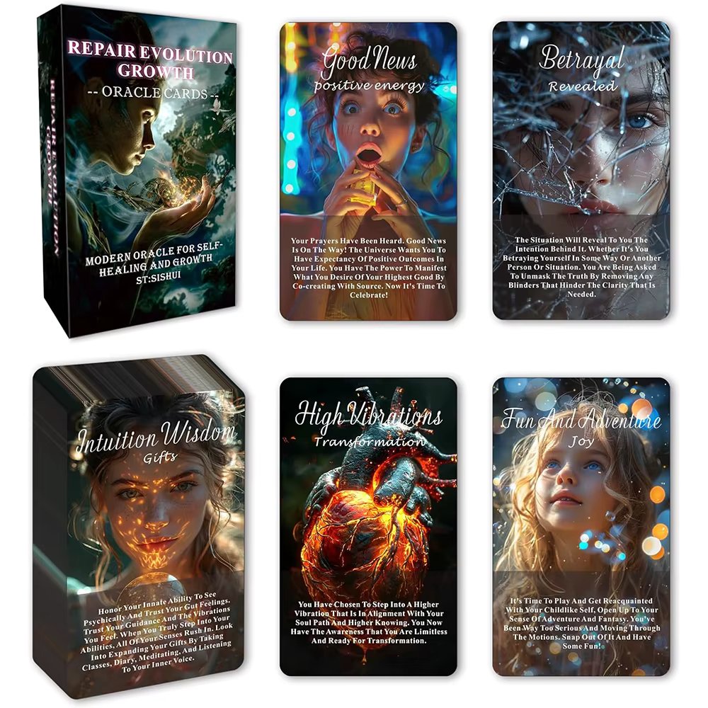Healing Oracle Cards, Self-Healing Tool, Growth Tarot Deck, Helps You Discover What Needs to Shift Or Release, 12x7cm Cards