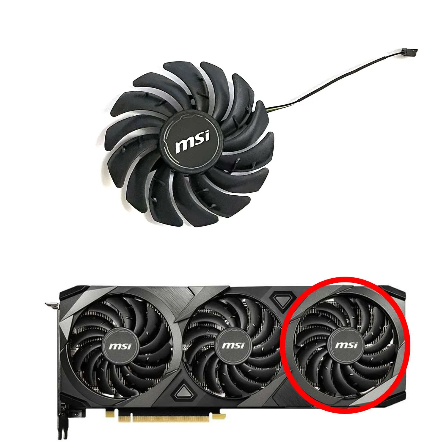 PLD09210S12HH 85mm RTX3080 RTX3070 Cooler MSI Geforce RTX 3060 Ti 3070 3080 3080Ti 3090 Ventus 3X Gaming Graphics Card Fan