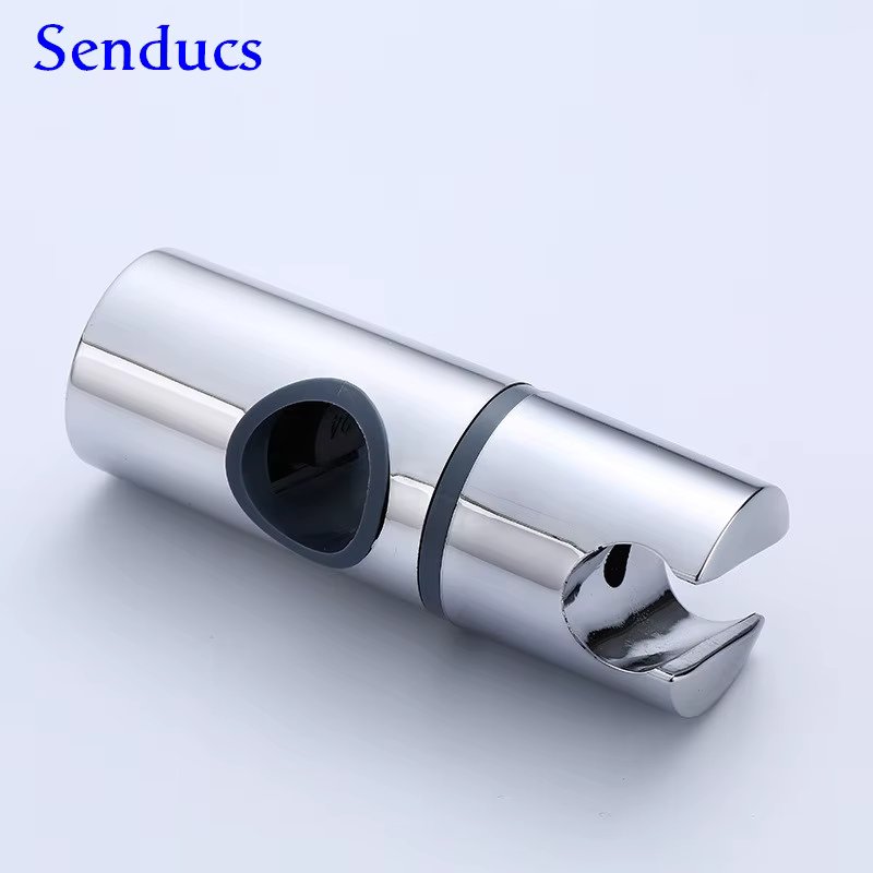 Shower Mounting Brackets Senducs Polished Chrome Hand Shower Holder with 24mm Round Shower Holder Quality Plastic Brackets