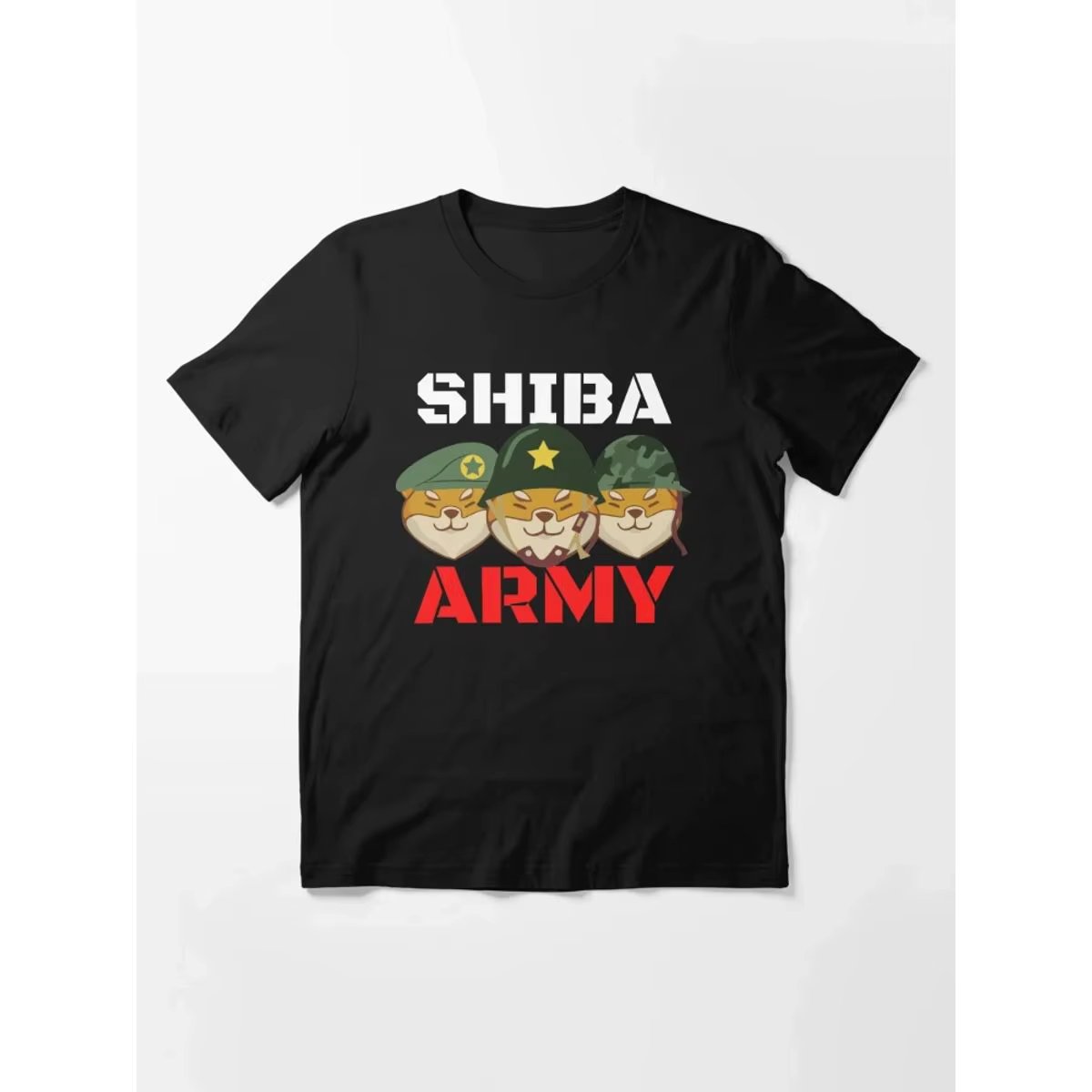 Shiba Army Cryptocurrency Men's T-Shirt Txc Printed Short Sleeve
