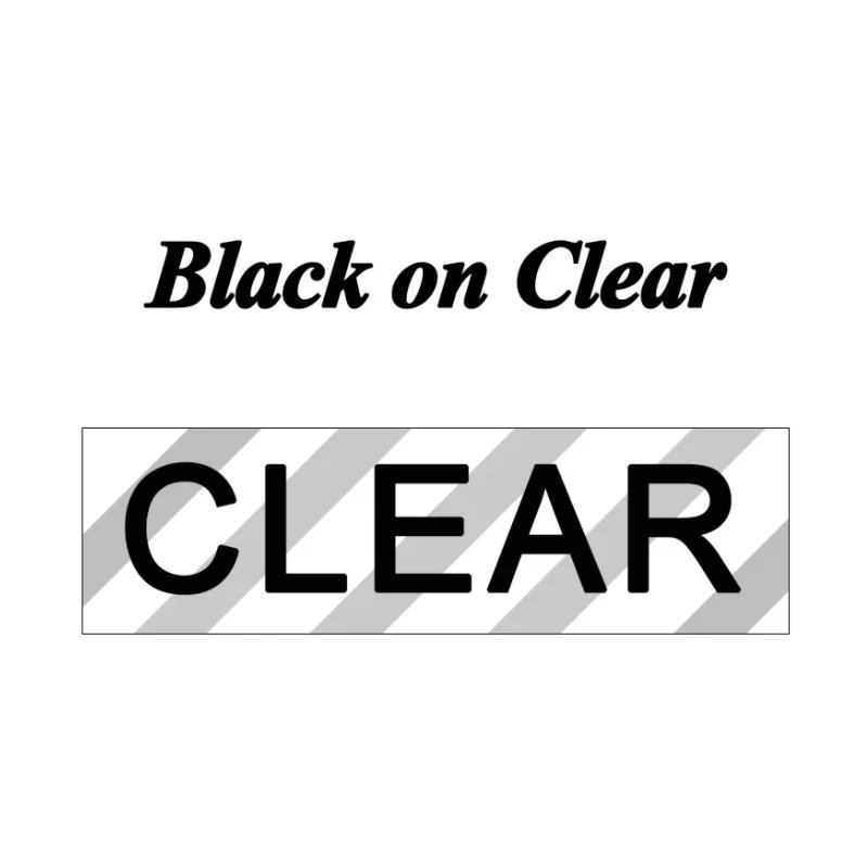 Black on Clear