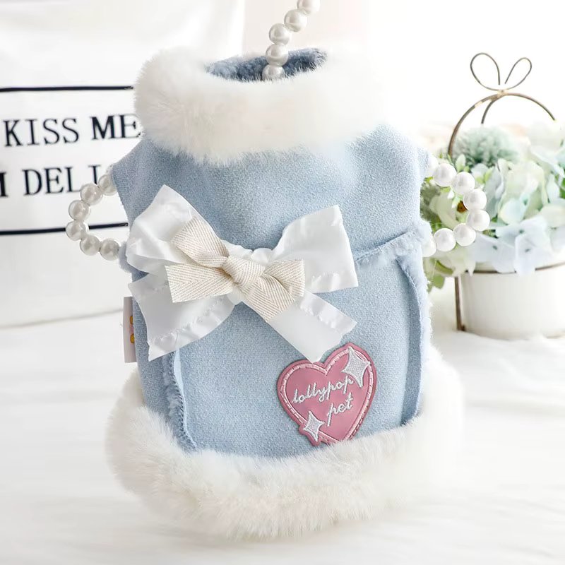 FULIBS cat and dog winter down jacket vest brushed down love dog coat clothing/fashionable down jacket/jacket