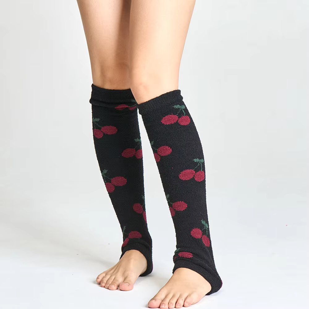 AONE Unisex Thermal Tactel Soft Cherry Sleep Toshi Leg Warmers 2 Pairs