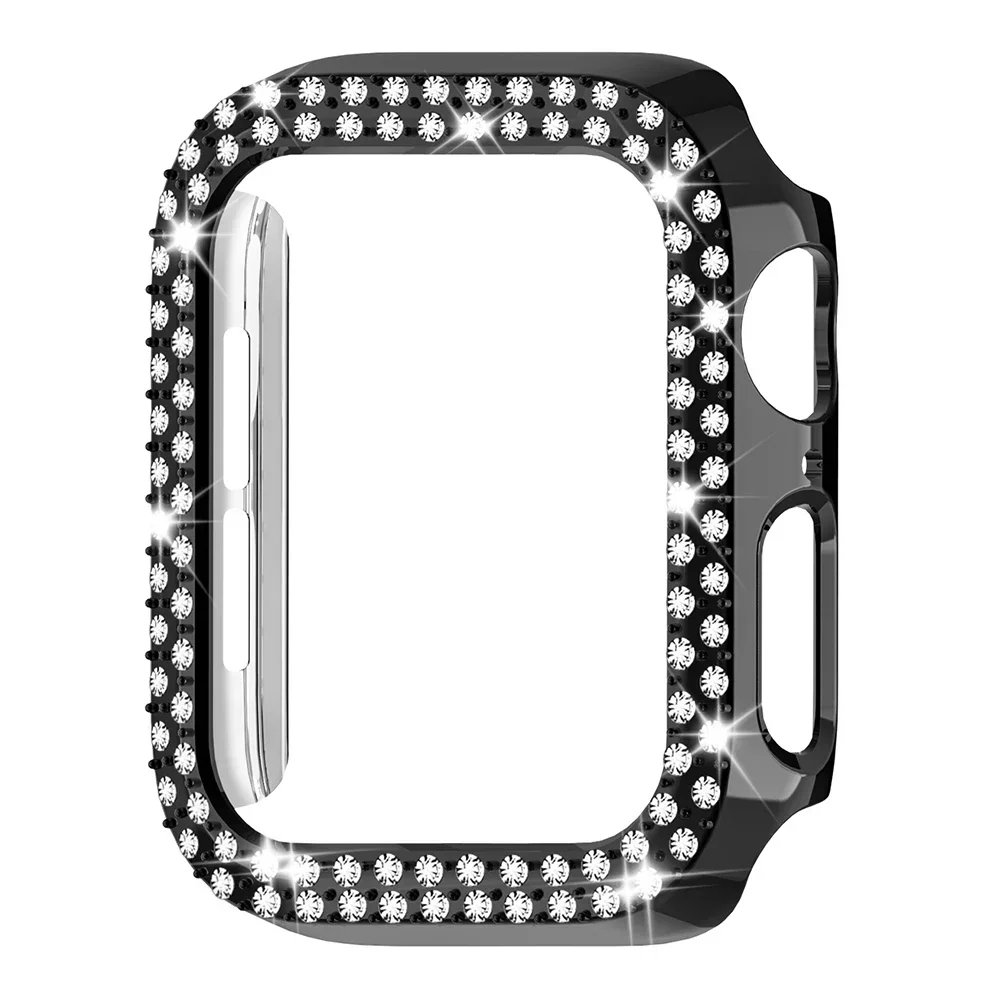 Case for Apple Watch 7 8 9 45mm 41mm 40mm 44mm 38mm 42mm Diamond Bling Bumpe Protective Cover for Iwatch Series SE 6 5 4 3 2 1