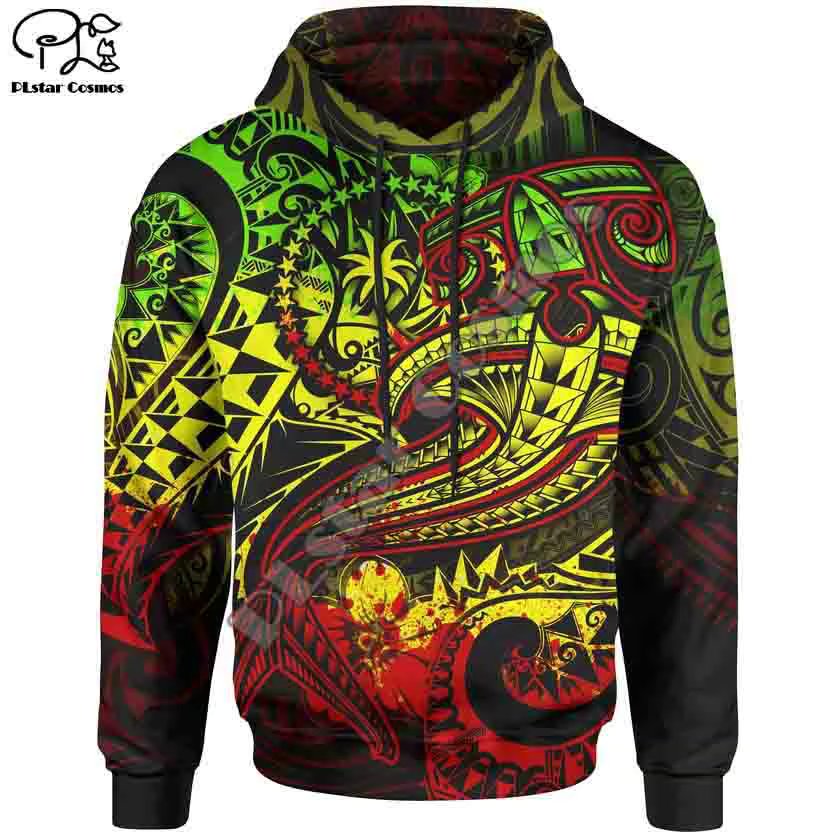 PLstar Cosmos 3DPrint Tribal Chuuk Polynesian Tropical Flowers Hibiscus Tattoos Harajuku Streetwear Funny Unisex Zip Hoodies-a5