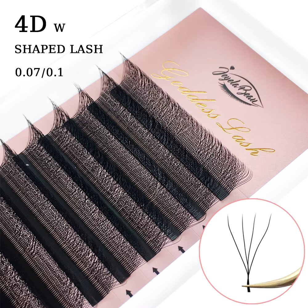 Goddess 4D W Shape Lashes W Eyelash Extensions Natural Soft Individual Lashes Handmade Premade Volume Fans  Cilios W