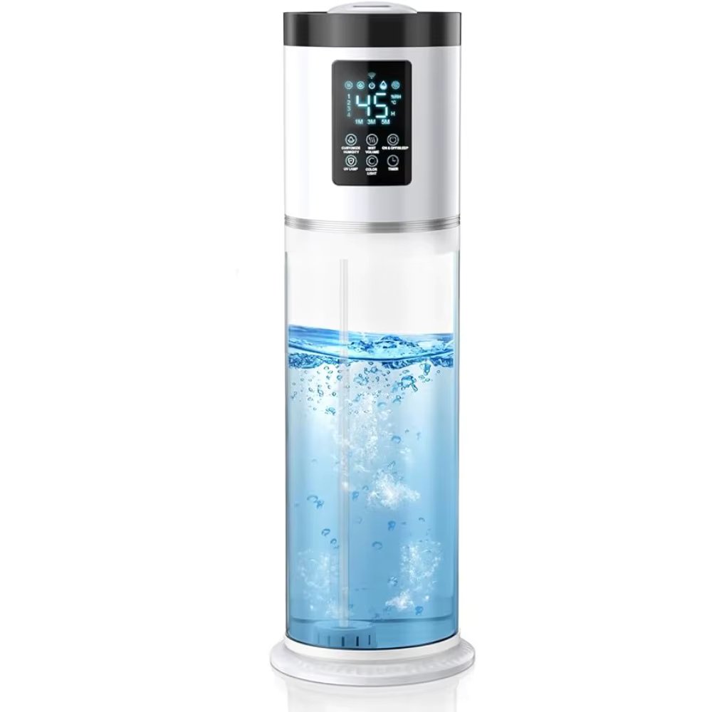 Humidifiers for Bedroom with Clear Tank, 7-Color Ambient Light,8L 2.1Gal 36dB Ultrasonic Cool Mist Humidifiers with Humidistat