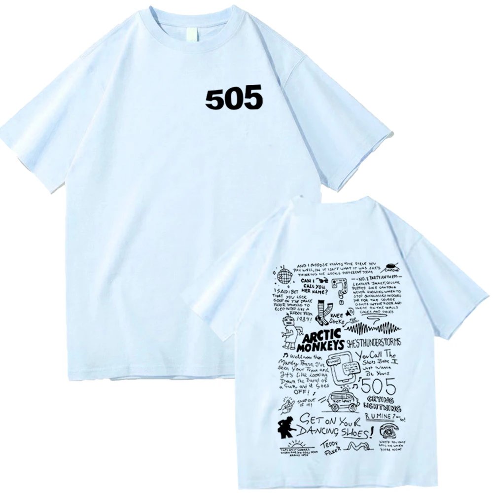 505 Shirt Arctic Monkeys Music Shirt Arctic Monkeys Merch Gift for Arctic Monkeys Fan O-Neck Short Sleeve Shirts