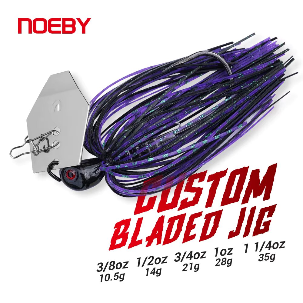 Noeby Chatterbait 10.5g 14g 21g 28g 35g Bladed Jig Needle Stinger Hook Wire Bait Power Wobblers Bass Pike Jig Fishing Lures