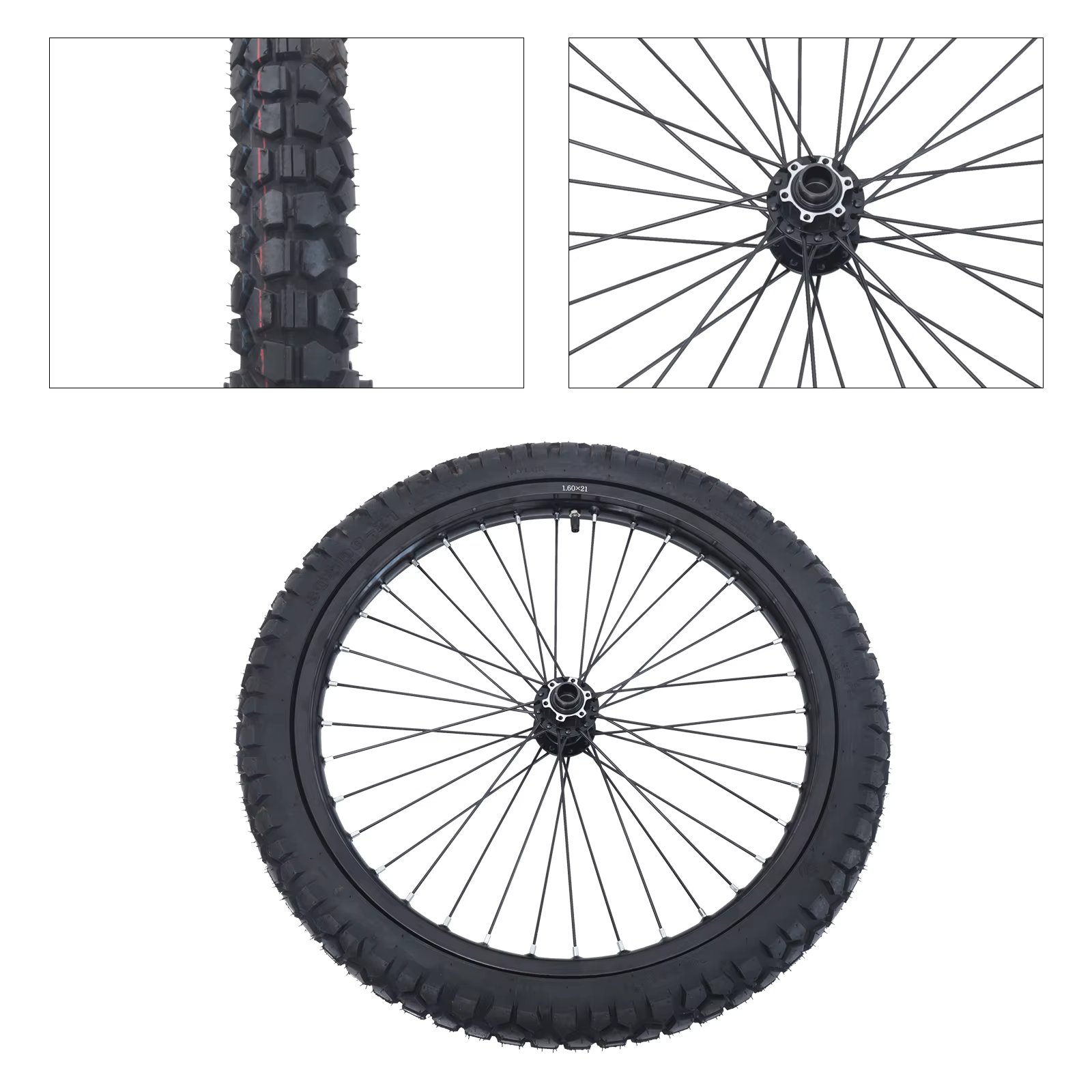 21 Inch wheel for 48-72V 3000W-5000W 21" Motorcycle Front Wheel Conversion Kits Front Forks With 20mm Hub Size and 110mm Dropout