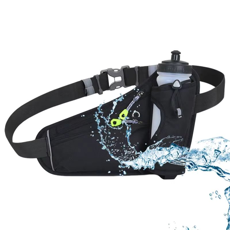 Running Hydration Belt Fashion Fanny Packs Waterproof Belt Running Belt With Water Bottle Holder Cellphone Storage Earphone Hole