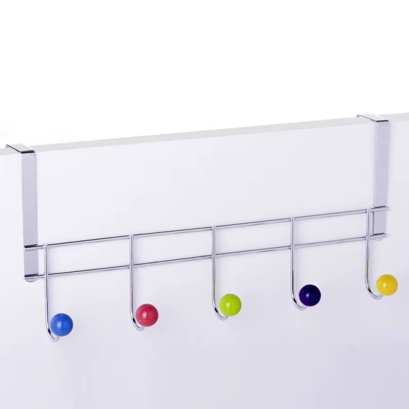 Door ratchels door hanger 5 hooks chrome iron 43x12x19 cm 30000