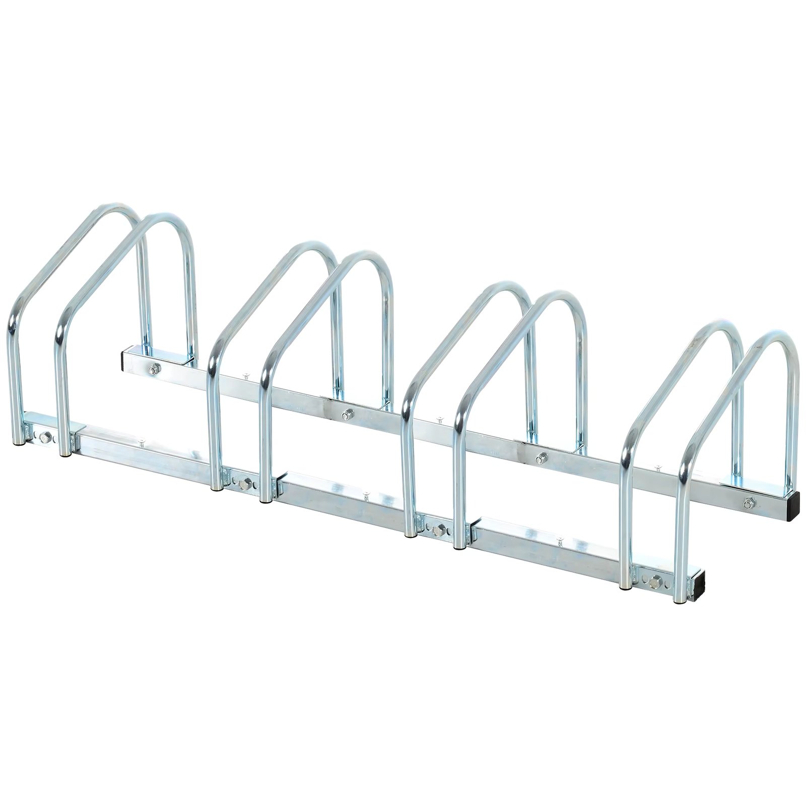 HOMCOM parking for 4 bicycles steel bracket 110x33x27 cm silver