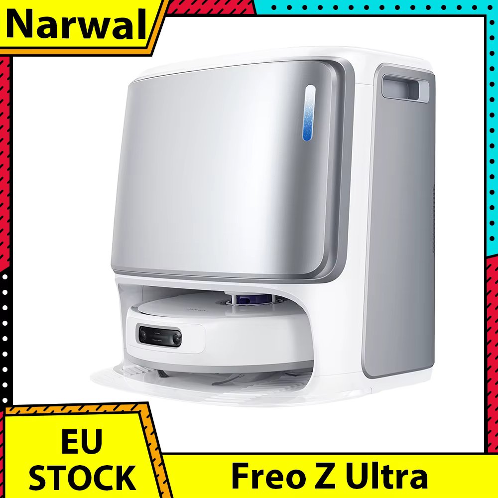 Narwal Freo Z Ultra Robot Vacuum and Mop with Base Station, 12,000Pa Power, Self-Empty, Dual-camera, Zero-Tangling