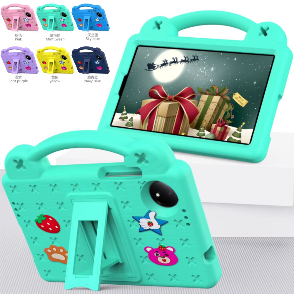 Kids EVA Handle Case for Xiaomi Redmi Pad SE 8.7 inch 2024 Shockproof Protective Cute Strawberry Bear Tablet Cover 8.7"