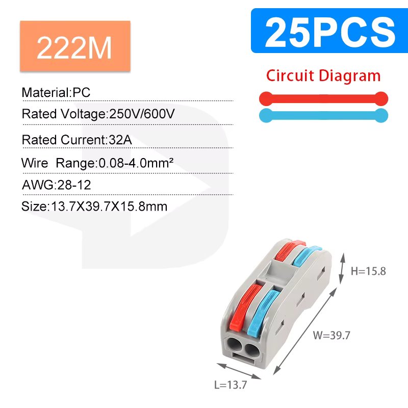 25PCS NC-222M