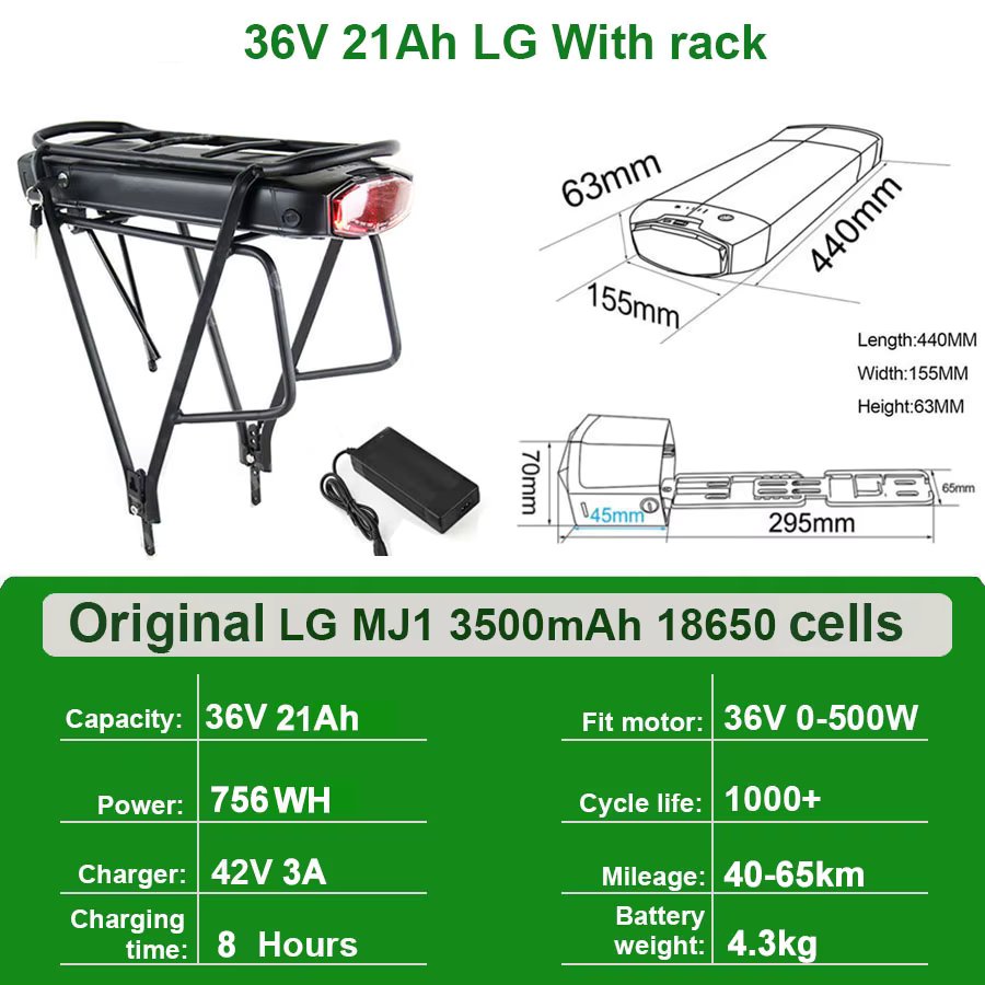 36V21Ah with Rack