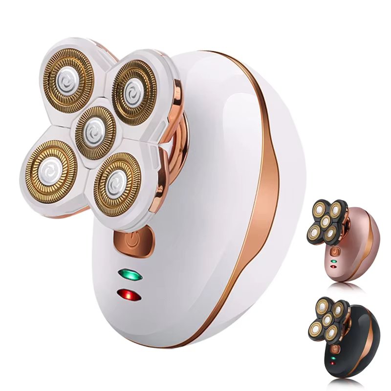 5 Heads Electric Shaver Men Head Polish Hair Trimmer USB Rechargeable Washable 4D Floating Shaving Machine Wet & Dry Razors