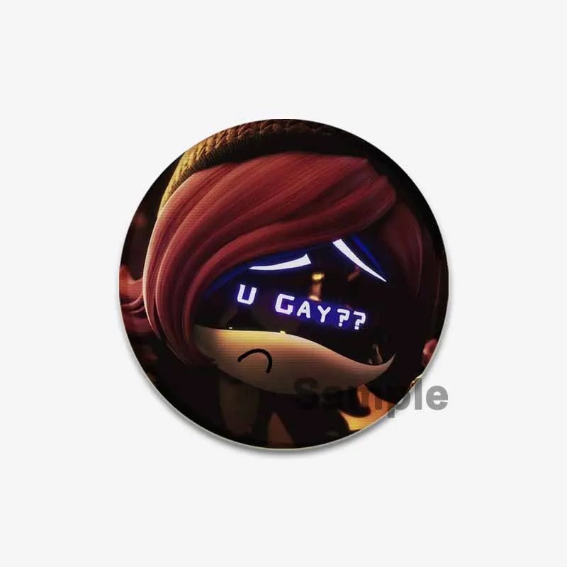 32/44/58mm Anime Murder Drones Brooches Round Cartoon Handmade Pins for Backpack Cothes Accessories Badge Decoration Gifts