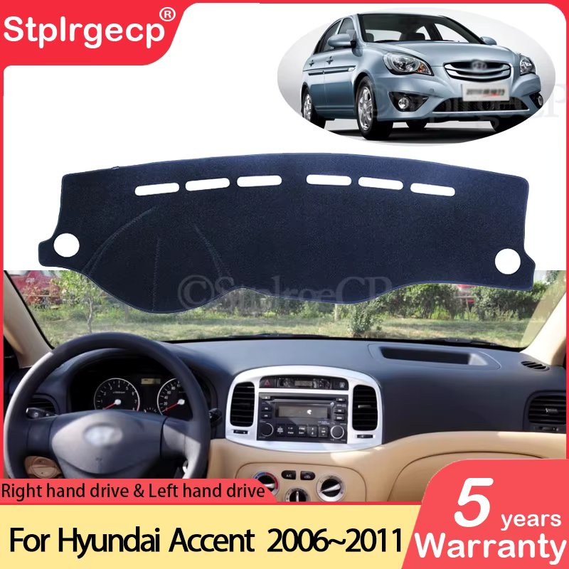 for Hyundai Accent Verna 2006 2007 2008 2009 2010 2011 MC Anti-Slip Mat Dashboard Cover Pad Sunshade Dashmat Carpet Accessories
