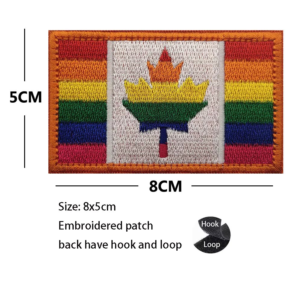 New Design Hot Sale Bag with Embroidered Cloth Patch Chest Strip Armband Colorful Flag Backpack Patches for Clothing