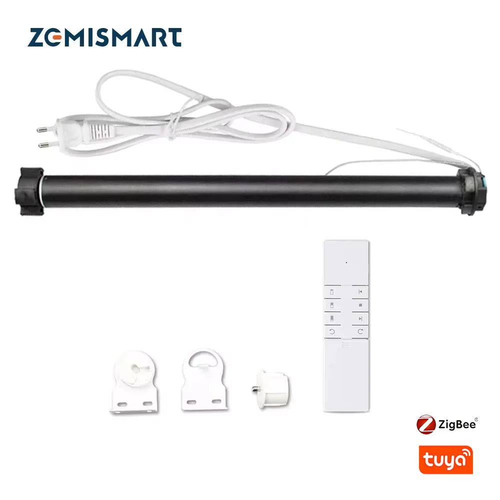 Zemismart Zigbee Roller Shade Motor Work with Tuya 38mm Tube Electric Engine Shutter Rod Alexa Google Home Voice Control
