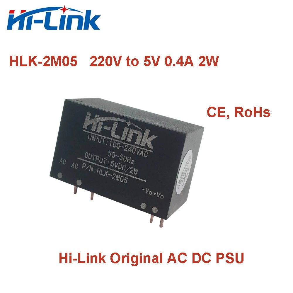 Hilink HLK-2M05 220V to 3.3V 5V 9V 12V 15V 24V 2W AC DC Isolated Power Supply Module Transformer Mini Size Smart home