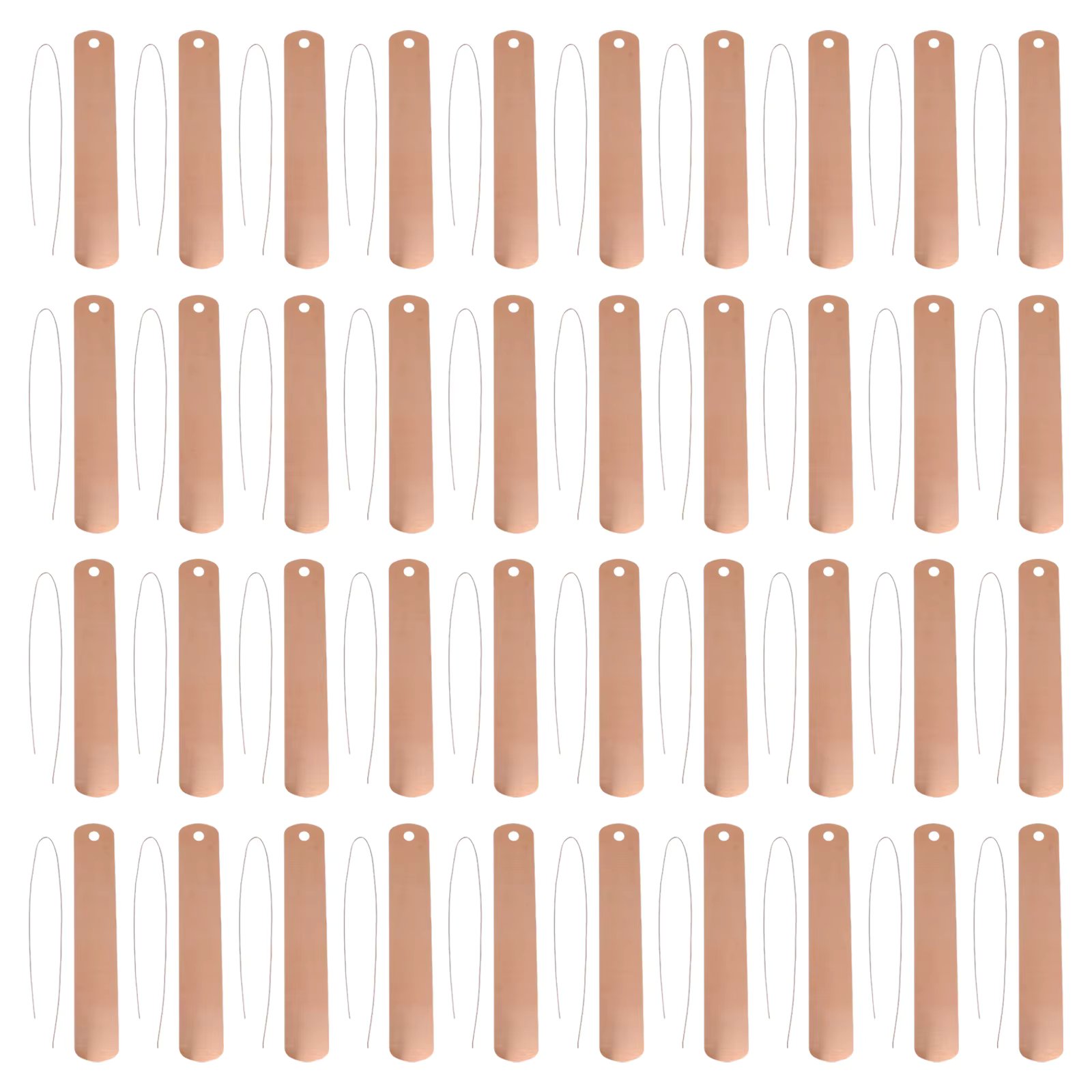 60pcs Copper Tags Labels Reusable Tree Labels for Gardening Plants ( Rose )