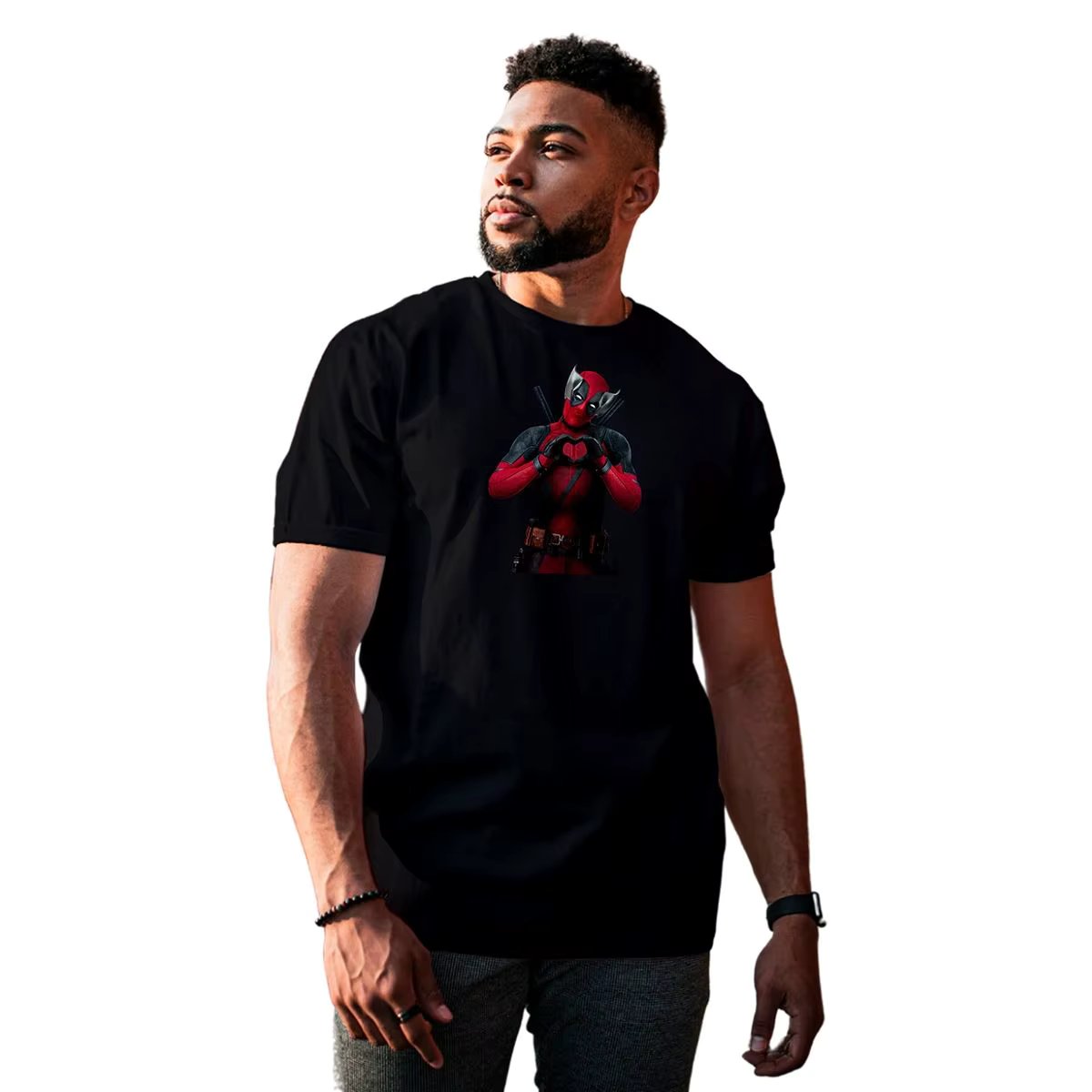 Men's Summer Fusion Deadpool and Wolverine T-Shirt