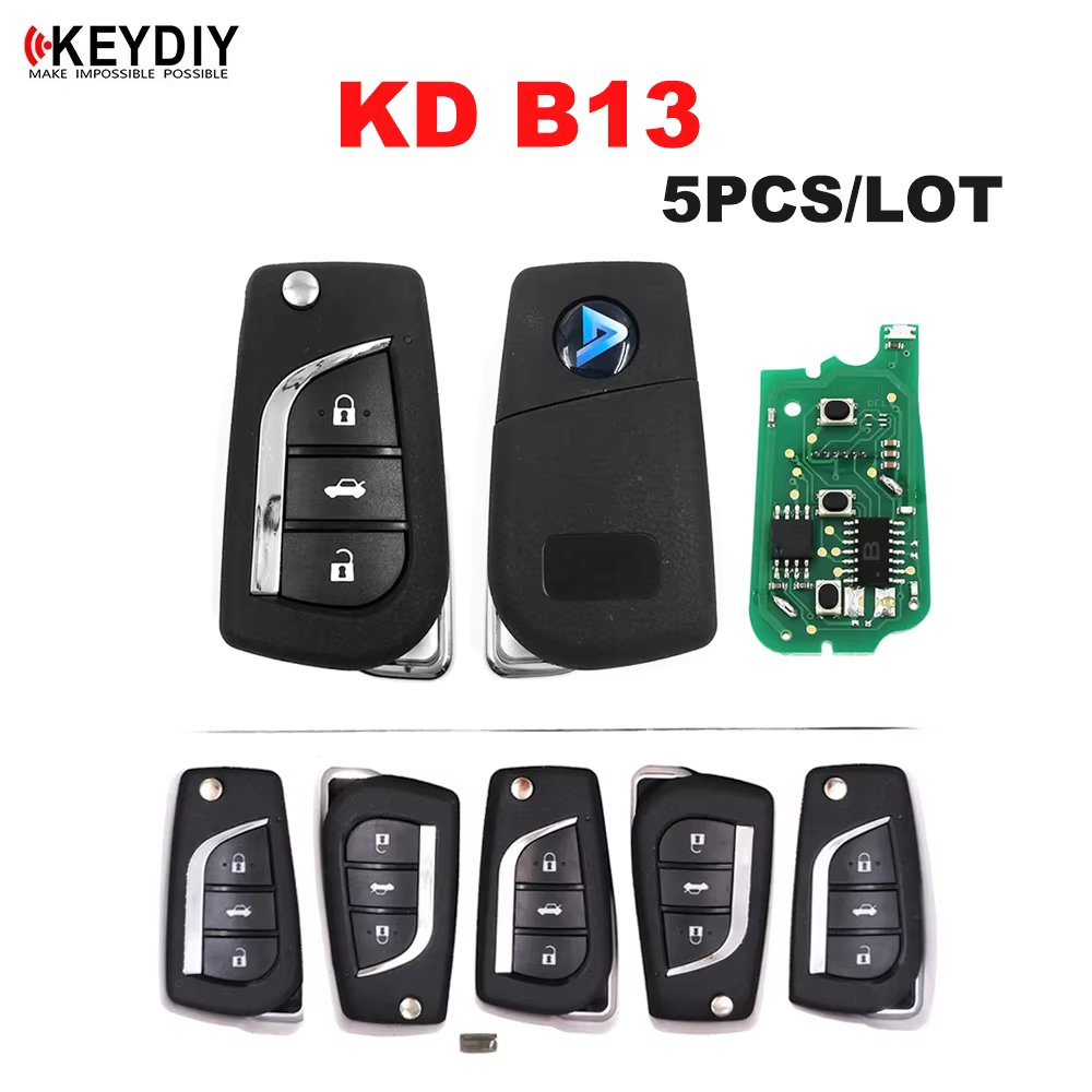 5pcs/lot KEYDIY B13 B13-2 B13-2+1Car Remote Key Universal KD Car Key for Toyota Style KD900 B Series KD-X2/KD-MAX/KD MINI Key