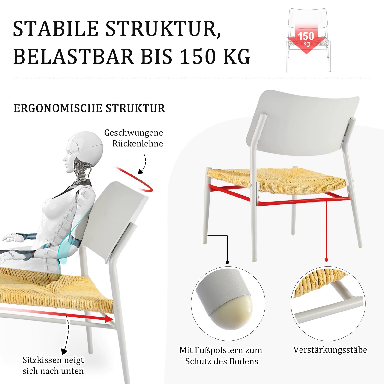 Bistro Set 3-Piece Aluminum Balcony Furniture Set PE Rattan 150 kg Cargo Suitable for Courtyards Gardens and Balconies Beige