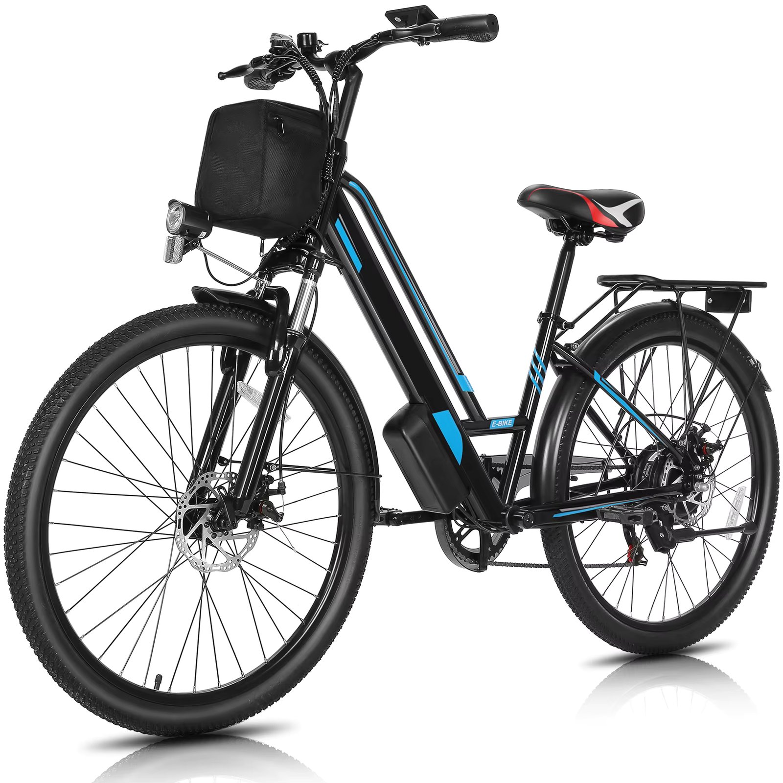 26" Electric Bicycle for Adults,  with 500W Motor, Removable 48V Lithium Battery, 20MPH, Up to 50 Miles, Cruise Control