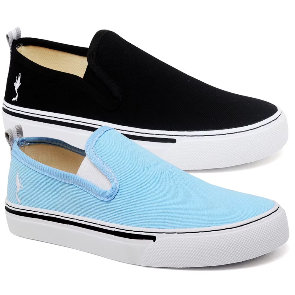 KIT 2 Paired Women's Shoes Slip On Calce Facil Polo Blu Comfort and Practicality from 34 to 39