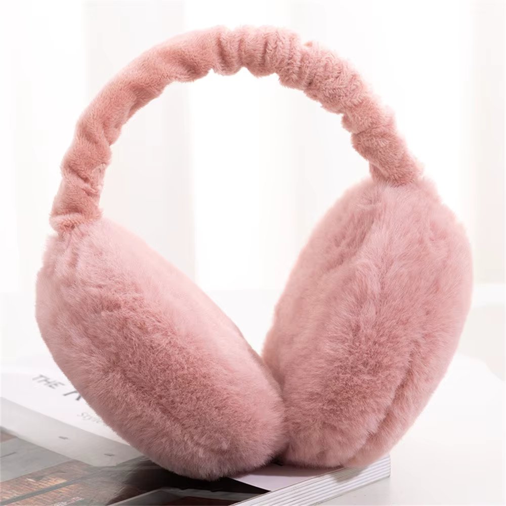 Cute Bear Ears Earmuffs Women Winter Warm Ear Warmer Thermal Plush Headphones Earflap Outdoor Cold Protection Fluffy Ear Cover