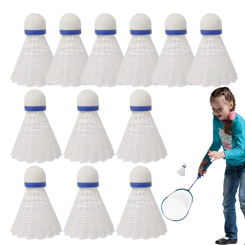 Nylon Badminton Shuttlecocks 12-Pack Badminton Shuttlecocks Badminton Balls Accurate Flight For Gym Backyard